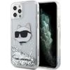 Karl Lagerfeld KLHCP12MLNCHCS iPhone 12/12 Pro 6,1" srebrny/silver hardcase Glitter Choupette Head