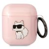 Karl Lagerfeld KLA2HNCHTCP Airpods 1/2cover różowy/pink Ikonik Choupette