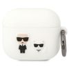 Karl Lagerfeld KLACA3SILKCW AirPods 3cover biały/white Silicone Karl & Choupette