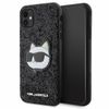 Karl Lagerfeld KLHCN61G2CPK iPhone 11 /Xr 6.1" czarny/black hardcase Glitter Choupette Patch