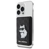 Karl Lagerfeld KLWMSPSAKHCK Wallet CardSlot Stand Saffiano Monogram Choupette MagSafe czarny/black