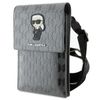 Karl Lagerfeld Torebka KLWBSAKHPKGsrebrny/silver Saffiano Monogram Ikonik