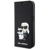 Karl Lagerfeld KLBKP14SSANKCPK iPhone 14/ 15 / 13 6.1" bookcase czarny/black Saffiano Karl & Choupette