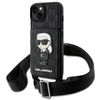 Karl Lagerfeld KLHCP14SCSAKHPKK iPhone14 / 15 / 13 6.1" hardcase czarny/black Crossbody Saffiano Monogram Ikonik