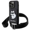 Karl Lagerfeld KLHCP14XCSAKHPCK iPhone14 Pro Max 6.7" hardcase czarny/black Crossbody Saffiano Monogram Choupette