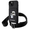 Karl Lagerfeld KLHCP14MCSAKCPMK iPhone 14 Plus / 15 Plus 6.7" hardcase czarny/black Crossbody Saffiano Karl & Choupette