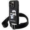 Karl Lagerfeld KLHCP14LCSAKCPMK iPhone14 Pro 6.1" hardcase czarny/black Crossbody Saffiano Karl & Choupette