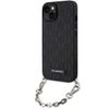 Karl Lagerfeld KLHCP14SSACKLHPK iPhone 14 / 15 / 13 6.1" czarny/black hardcase Saffiano Monogram Chain