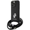 Karl Lagerfeld KLHCP15XSAKCPSK iPhone 15Pro Max 6.7" hardcase czarny/black Crossbody Saffiano Metal Pin Karl & Choupette