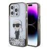Karl Lagerfeld KLHCP15LLKKNSK iPhone 15 Pro 6.1" transparent hardcase Liquid Glitter Ikonik
