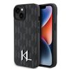 Karl Lagerfeld KLHCP15SPKLPKLK iPhone 15 / 14 / 13 6.1" czarny/black hardcase Leather Monogram Hot Stamp Metal Logo