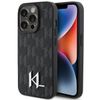 Karl Lagerfeld KLHCP15XPKLPKLK iPhone 15Pro Max 6.7" czarny/black hardcase Leather Monogram Hot Stamp Metal Logo