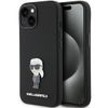 Karl Lagerfeld KLHCP15SSMHKNPK iPhone 15 / 14 / 13 6.1" czarny/black Silicone Ikonik Metal Pin