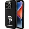 Karl Lagerfeld KLHCP15XSMHKNPK iPhone 15 Pro Max 6.7" czarny/black Silicone Ikonik Metal Pin