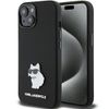 Karl Lagerfeld KLHCP15SSMHCNPK iPhone 15 / 14 / 13 6.1" czarny/black Silicone Choupette Metal Pin