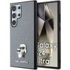 Karl Lagerfeld KLHCS24LPSAKCMPG S24 Ultra S928 hardcase szary/grey Saffiano Karl & Choupette Metal Pin
