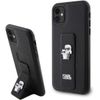 Karl Lagerfeld KLHCN61GSAKCPK iPhone 11 / Xr 6.1" czarny/black hardcase Gripstand Saffiano Karl&Choupette Pins