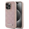 Karl Lagerfeld KLHMP15XPKHPORPP iPhone 15 Pro Max 6.7" hardcase różowy/pink Leather Monogram Metal Logo MagSafe