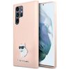 Karl Lagerfeld KLHCS23LSMHCNPP S23 Ultra S918 różowy/pink Silicone Choupette Metal Pin