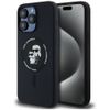 Karl Lagerfeld KLHMP15XSCMKCRHK iPhone 15 Pro Max 6.7" czarny/black hardcase Silicone Karl & Choupette Ring MagSafe