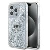 Karl Lagerfeld KLHMP15LLGKISGH iPhone15 Pro 6.1" hardcase transparent Liquid Glitter Karl Head Magsafe