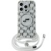Karl Lagerfeld KLHMP15LHCKCKLCT iPhone15 Pro 6.1" transparent hardcase IML Crossbody Monogram Karl & Choupette Head MagSafe
