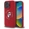 Karl Lagerfeld KLHMP16LSCMKCRHR iPhone 16 Pro 6.3" czerwony/red hardcase Silicone Karl&Choupette Ring MagSafe