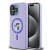 Karl Lagerfeld KLHMP15XSCMKCRHU iPhone 15 Pro Max 6.7" fioletowy/purple hardcase Silicone Karl&Choupette Heads Ring MagSafe