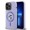 Karl Lagerfeld KLHMP14LSCMKCRHU iPhone 14 Pro 6.1" fioletowy/purple hardcase Silicone Karl&Choupette Heads Ring MagSafe