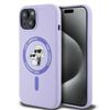 Karl Lagerfeld KLHMP15SSCMKCRHU iPhone 15 6.1" fioletowy/purple hardcase Silicone Karl&Choupette Heads Ring MagSafe