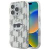 Karl Lagerfeld KLHCP16XHKLPCHT iPhone Pro Max 6.9" przezroczysty/transparent hardcase IML Choupette Head Electroplated