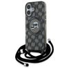 Karl Lagerfeld KLHMP16SHCKCKLCK iPhone   16 6.1" czarny/black hardcase IML Crossbody Monogram Karl & Choupette Head MagSafe