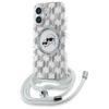 Karl Lagerfeld KLHMP16SHCKCKLCT iPhone   16 6.1" transparent hardcase IML Crossbody Monogram Karl & Choupette Head MagSafe