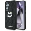 Etui Karl Lagerfeld Leather Monogram Pin Logo Choupette Head do Samsung Galaxy S25+ czarny
