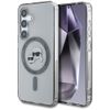 Etui Karl Lagerfeld Button Karl & Choupette Heads Printed Logo MagSafe do Samsung Galaxy S25 czarny
