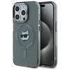 Karl Lagerfeld KLHMP15LHLSCHK iPhone 15  Pro 6.1" czarny/black hardcase IML Metal Choupette Head MagSafe