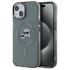 Karl Lagerfeld KLHMP15SHLSKCK iPhone 15  6.1" czarny/black hardcase IML Metal Karl&Choupette Head MagSafe