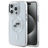 Karl Lagerfeld KLHMP15LHLSKCH iPhone 15  Pro 6.1" biały/white hardcase IML Metal Karl&Choupette Head MagSafe