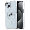 Karl Lagerfeld KLHMP15SHLSKCH iPhone 15  6.1" biały/white hardcase IML Metal Karl&Choupette Head MagSafe