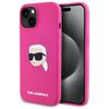 Karl Lagerfeld KLHMP15SSKHPPLF iPhone 15 6.1" fuksja/fuschia hardcase Silicone Karl Head Print MagSafe