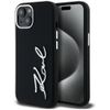 Etui Karl Lagerfeld Silicone Metal       Script Logo do iPhone 15 czarny
