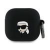Karl Lagerfeld KLA4RUNIKK AirPods 4      cover czarny/black Silicone Karl Head 3D