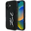 Etui Karl Lagerfeld HC Grained PU Cardslot Metal Signature do iPhone 16 czarny