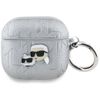 Etui Karl Lagerfeld Monogram Karl &      Choupette Head do AirPods 4 srebrny