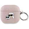 Etui Karl Lagerfeld Monogram Karl &      Choupette Head do AirPods 4 różowy