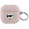 Etui Karl Lagerfeld Monogram Choupette   Head do AirPods 4 różowy