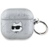 Etui Karl Lagerfeld Monogram Choupette Head do AirPods 4 srebrny