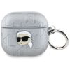 Etui Karl Lagerfeld Monogram Karl Head do AirPods 4 srebrny