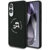 Etui Karl Lagerfeld Silicone Double      Heads And Circle MagSafe do Samsung Galaxy S25 Edge czarny