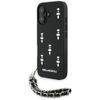 Etui Karl Lagerfeld Saffiano Crystals    w/Chain do iPhone 16 czarny